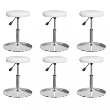 vidaXL 6 db fehér műbőr étkezőszék bútor