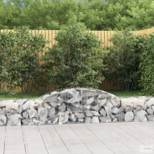 vidaXL 6 db íves horganyzott vas gabion kosár 300x50x40/60 cm kerti tárolás