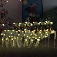 vidaXL 6 db karácsonyi rénszarvas 120 aranyszínű LED-del karácsonyfa izzósor