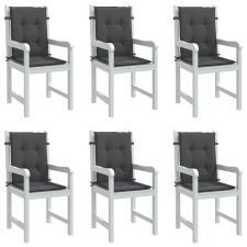 vidaXL 6 db melange antracit szövet háttámlás székpárna 100x50x4 cm lakástextília