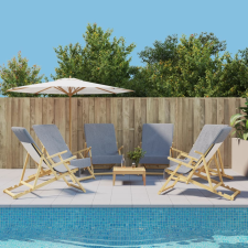 vidaXL 6 db szürke 400 GSM szövet strandtörölköző 60 x 135 cm lakástextília