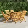 vidaXL 6 db tömör tíkfa összecsukható kerti szék 56 x 63 x 90 cm