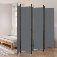 vidaXL 6 paneles antracitszürke szövet térelválasztó 300 x 220 cm bútor