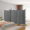 vidaXL 6 paneles antracitszürke szövet térelválasztó 520x180 cm