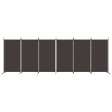 vidaXL 6 paneles barna szövet paraván 520x180 cm bútor