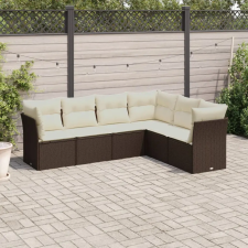vidaXL 6 részes barna polyrattan kerti ülőgarnitúra párnával kerti bútor