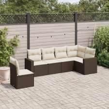 vidaXL 6 részes barna polyrattan kerti ülőgarnitúra párnával kerti bútor