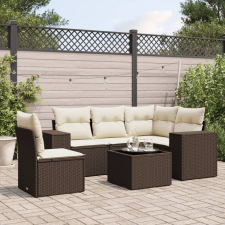 vidaXL 6 részes barna polyrattan kerti ülőgarnitúra párnával kerti bútor