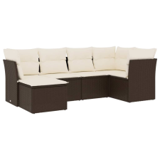 vidaXL 6 részes barna polyrattan kerti ülőgarnitúra párnával (3249792) kerti bútor