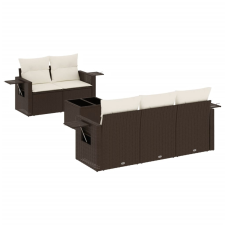 vidaXL 6 részes barna polyrattan kerti ülőgarnitúra párnával (3252240) kerti bútor