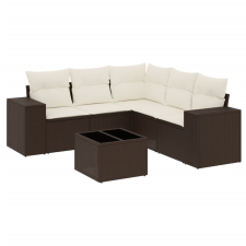 vidaXL 6 részes barna polyrattan kerti ülőgarnitúra párnával (3254900) kerti bútor