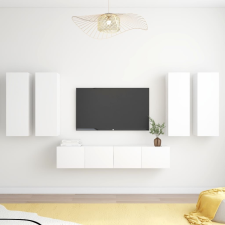 vidaXL 6 részes fehér forgácslap TV-szekrényszett bútor