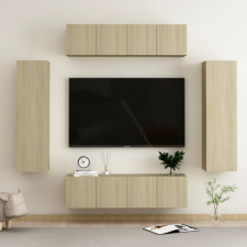 vidaXL 6 részes sonoma-tölgyszínű forgácslap TV-szekrényszett bútor