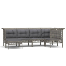 vidaXL 6 részes szürke polyrattan kerti ülőgarnitúra párnákkal (3187548) kerti bútor