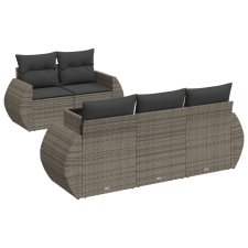 vidaXL 6 részes szürke polyrattan kerti ülőgarnitúra párnákkal (3221099) kerti bútor
