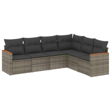 vidaXL 6 részes szürke polyrattan kerti ülőgarnitúra párnákkal (3226004) kerti bútor
