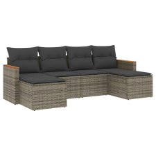 vidaXL 6 részes szürke polyrattan kerti ülőgarnitúra párnákkal (3226221) kerti bútor