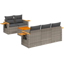 vidaXL 6 részes szürke polyrattan kerti ülőgarnitúra párnákkal (3226627) kerti bútor