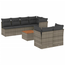 vidaXL 6 részes szürke polyrattan kerti ülőgarnitúra párnákkal (3255850) kerti bútor