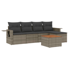 vidaXL 6 részes szürke polyrattan kerti ülőgarnitúra párnákkal (3256872) kerti bútor