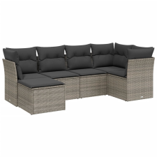 vidaXL 6 részes szürke polyrattan kerti ülőgarnitúra párnákkal (3263176) kerti bútor