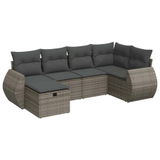 vidaXL 6 részes szürke polyrattan kerti ülőgarnitúra párnákkal (3325586) kerti bútor