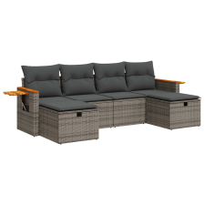 vidaXL 6 részes szürke polyrattan kerti ülőgarnitúra párnákkal (3326001) kerti bútor
