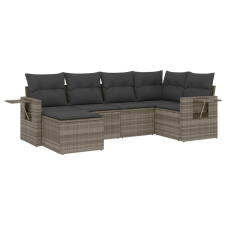 vidaXL 6 részes világosszürke polyrattan kerti ülőgarnitúra párnákkal (3220461) kerti bútor