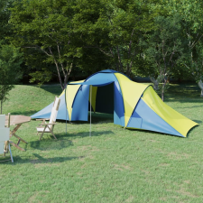 vidaXL 6 személyes kék és sárga kempingsátor sátor