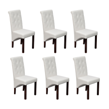 vidaXL 6 x étkezőszék fehér Modern bútor