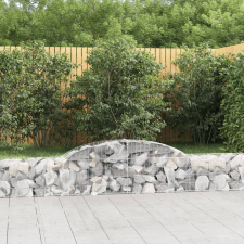 vidaXL 7 db íves horganyzott vas gabion kosár 300x30x40/60 cm kerti tárolás