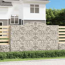 vidaXL 7 db íves horganyzott vas gabion kosár 300x50x180/200 cm bútor