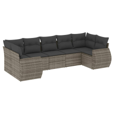 vidaXL 7 részes szürke polyrattan kerti ülőgarnitúra párnákkal (3254127) kerti bútor
