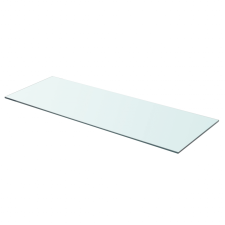 vidaXL 80x30 cm átlátszó panel üvegpolc fürdőszoba kiegészítő