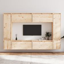 vidaXL 8 darab tömör fenyőfa TV-szekrény bútor
