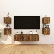 vidaXL 8 db füstös tölgyszínű fali TV-szekrény 30,5 x 30 x 30 cm bútor
