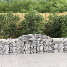 vidaXL 8 db íves horganyzott vas gabion kosár 300x50x60/80 cm kerti tárolás