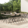 vidaXL 8 db szürke polyrattan összecsukható bisztrószék