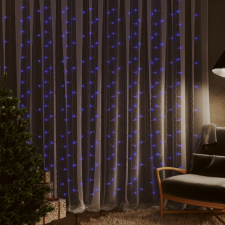 vidaXL 8 funkciós kék fényfüggöny 300 LED-del 3 x 3 m kültéri izzósor