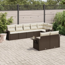 vidaXL 8 részes barna polyrattan kerti ülőgarnitúra párnákkal kerti bútor