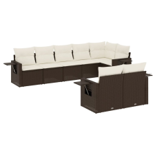 vidaXL 8 részes barna polyrattan kerti ülőgarnitúra párnákkal (3220422) kerti bútor