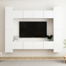 vidaXL 8 részes fehér forgácslap TV-szekrényszett bútor