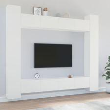 vidaXL 8 részes fehér szerelt fa TV-szekrényszett (3114238) bútor