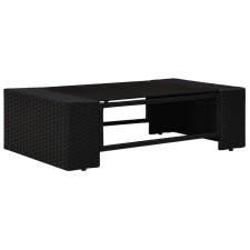 vidaXL 8 részes fekete polyrattan kerti ülőgarnitúra (3054580) kerti bútor