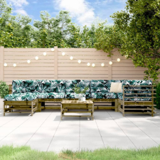 vidaXL 8 részes impregnált fenyőfa kerti ülőgarnitúra párnával kerti bútor
