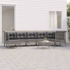 vidaXL 8 részes szürke polyrattan kerti ülőgarnitúra párnákkal kerti bútor