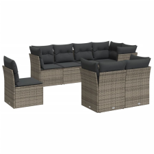 vidaXL 8-részes szürke polyrattan kerti ülőgarnitúra párnákkal (3217930) kerti bútor