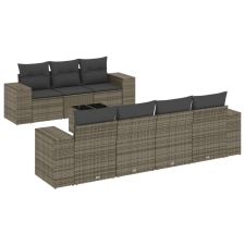 vidaXL 8-részes szürke polyrattan kerti ülőgarnitúra párnákkal (3222329) kerti bútor