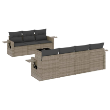 vidaXL 8-részes szürke polyrattan kerti ülőgarnitúra párnákkal (3252267) kerti bútor
