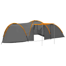 vidaXL 8 személyes szürke és narancssárga kempingsátor 650x240x190 cm sátor